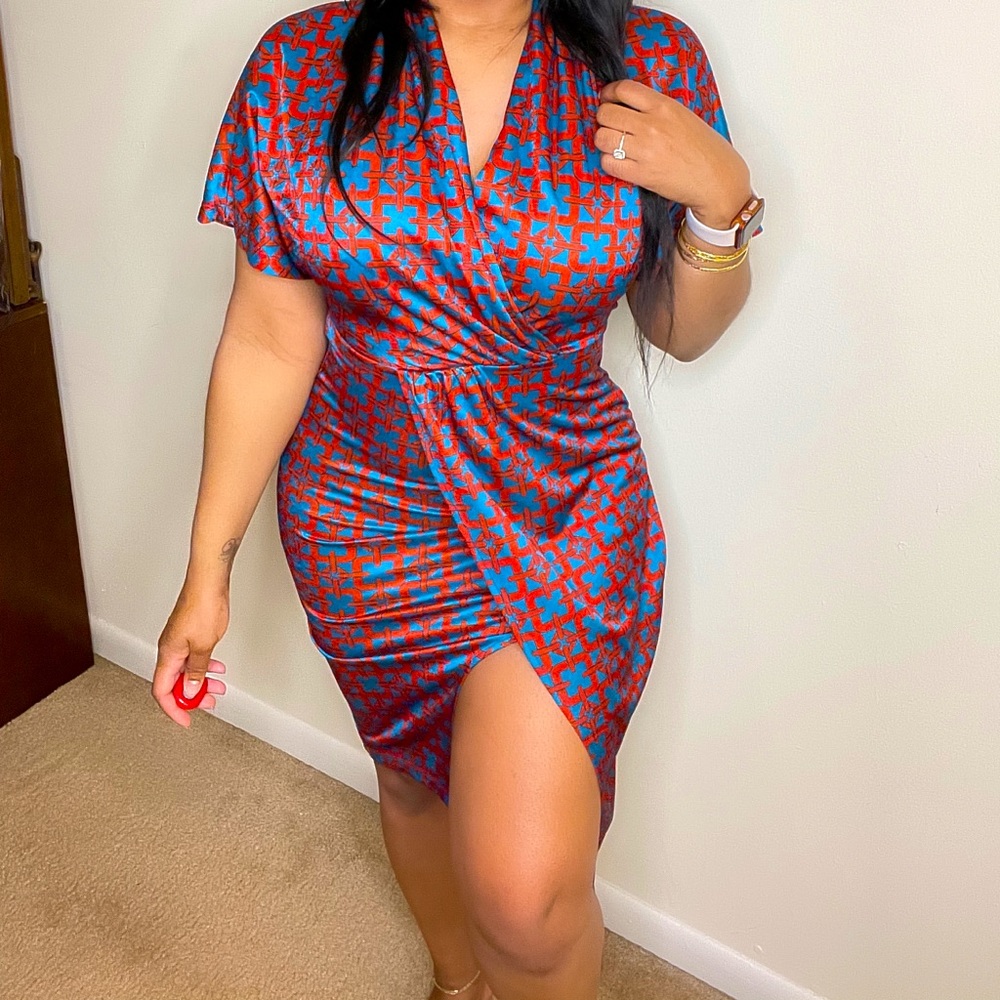 Silky jersey material dress